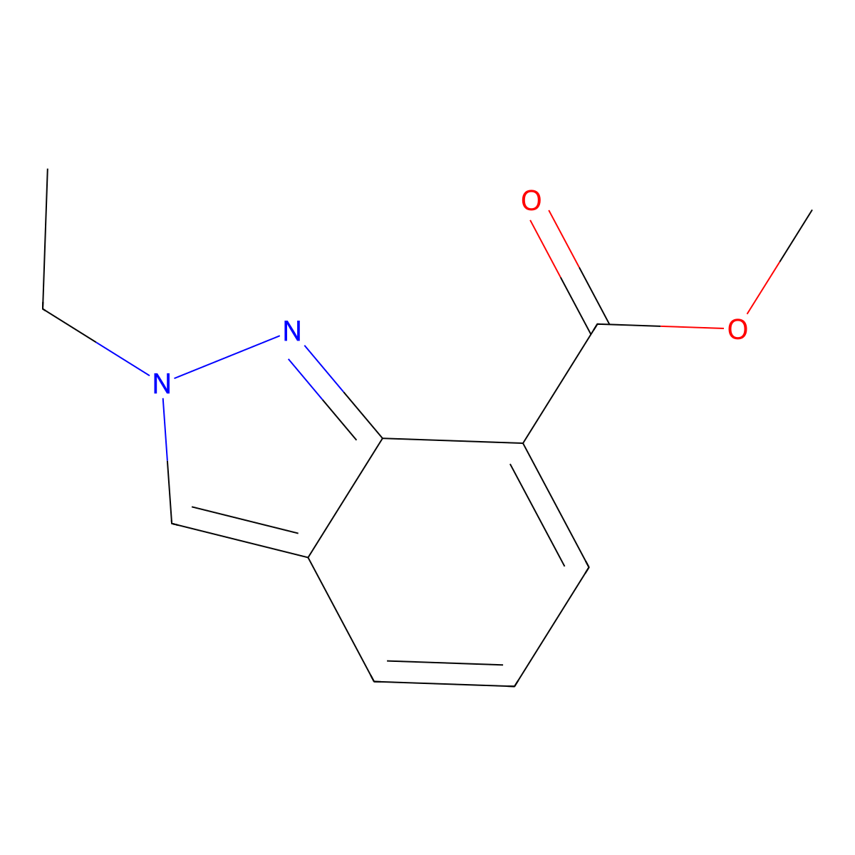 methyl 2-ethyl-2H-indazole-7-carboxylate molecular structure, CAS 2114095-23-5