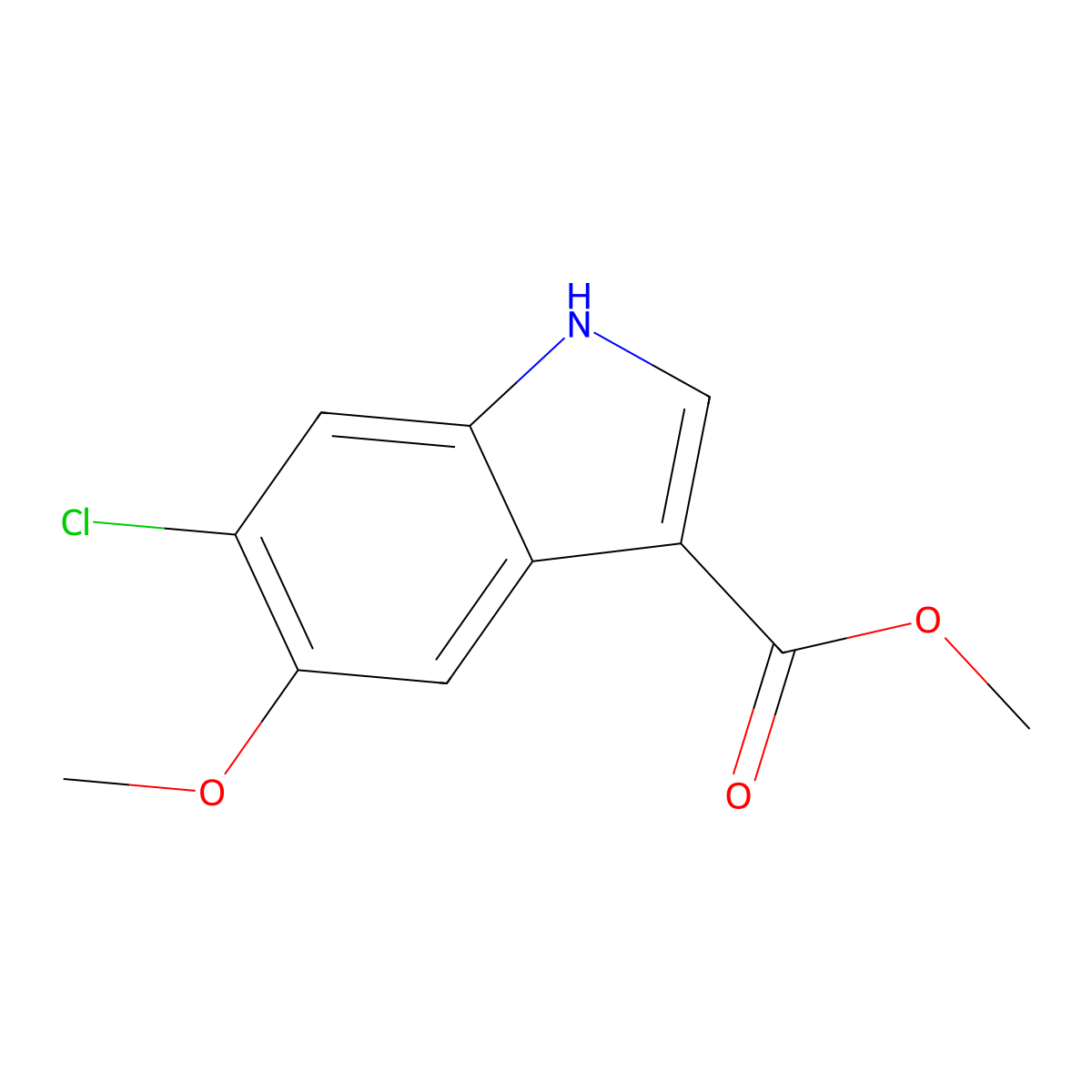 methyl 6-chloro-5-methoxy-1H-indole-3-carboxylate molecular structure, CAS 2114105-46-1