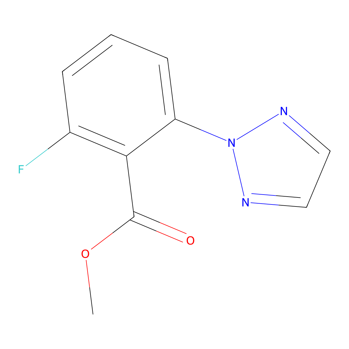 methyl 2-fluoro-6-(2H-1,2,3-triazol-2-yl)benzoate molecular structure, CAS 2114143-60-9