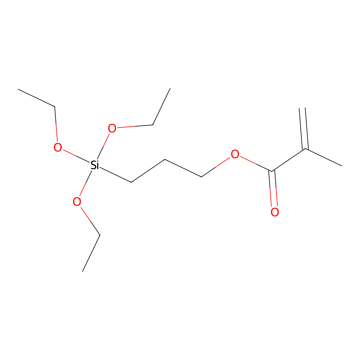3-(Triethoxysilyl)propyl methacrylate molecular structure, CAS 21142-29-0