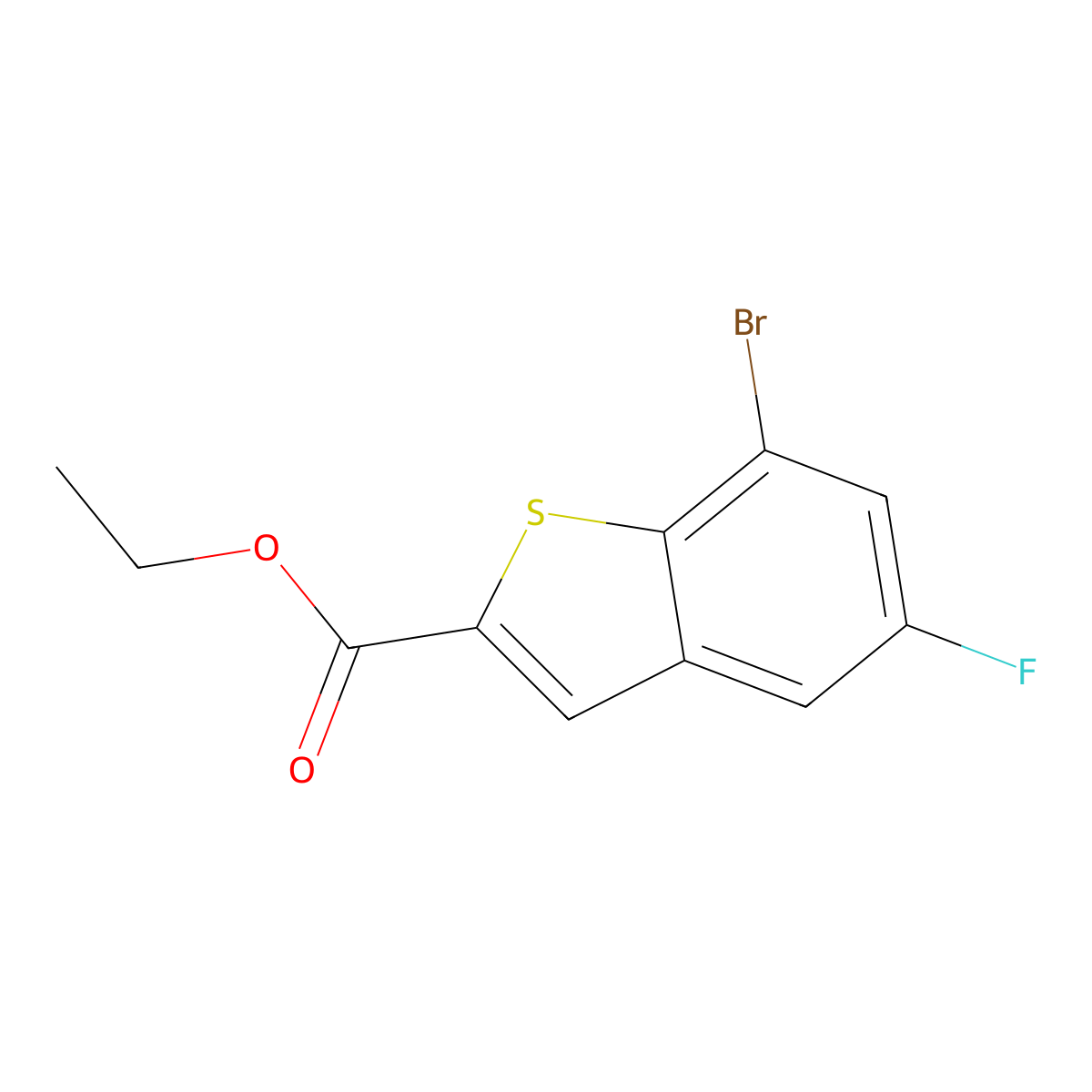 Ethyl 7-bromo-5-fluorobenzo[b]thiophene-2-carboxylate molecular structure, CAS 2114238-77-4