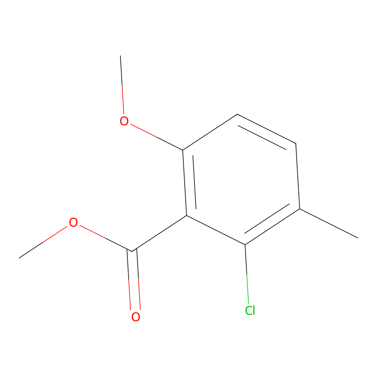 Methyl 2-chloro-6-methoxy-3-methylbenZoate molecular structure, CAS 2114295-24-6