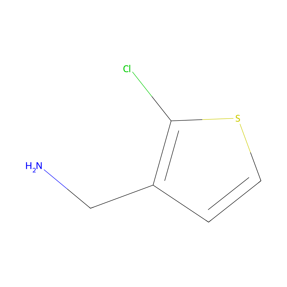 (2-Chlorothiophen-3-yl)methanamine molecular structure, CAS 211430-95-4