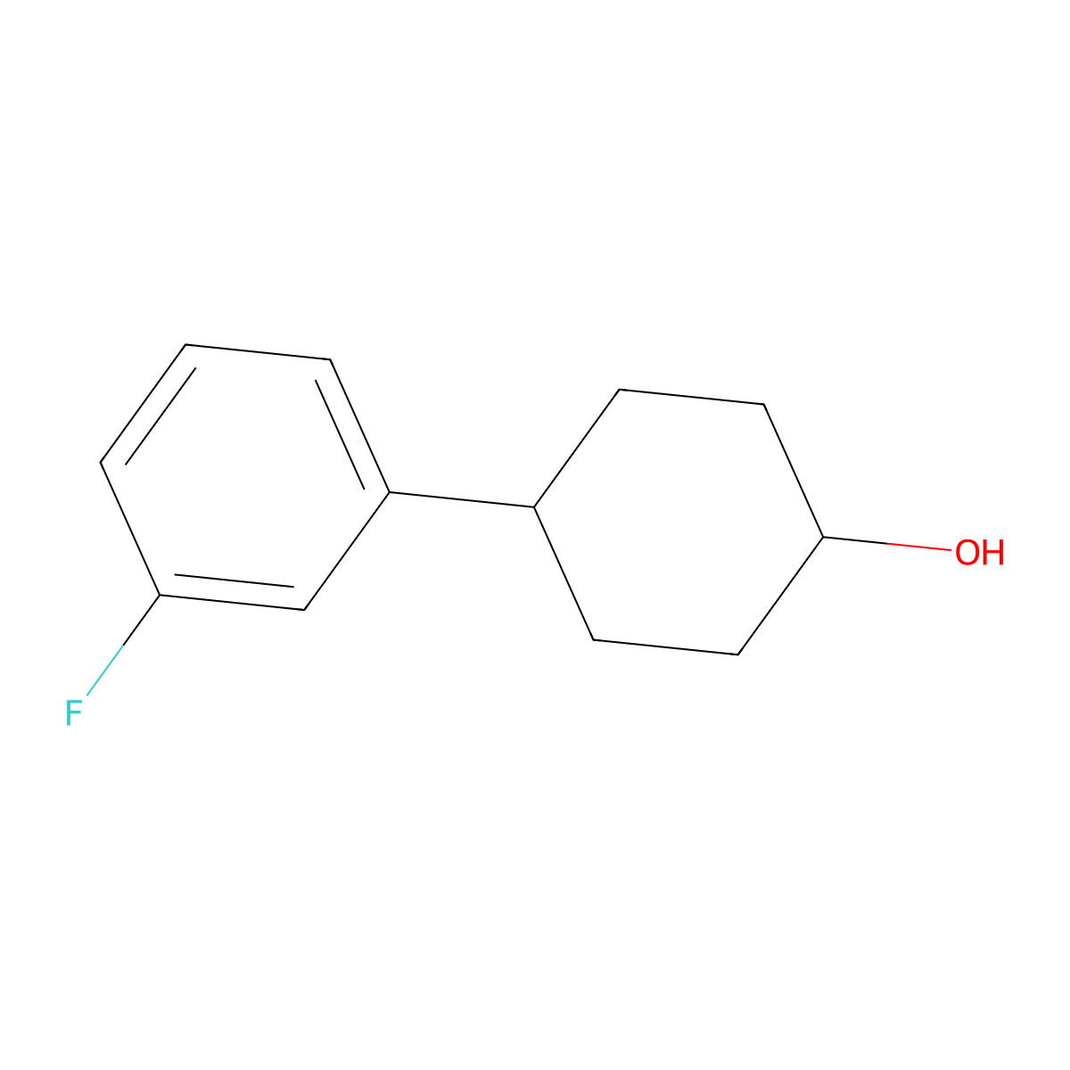 (1s,4s)-4-(3-Fluorophenyl)cyclohexanol molecular structure, CAS 2114328-23-1