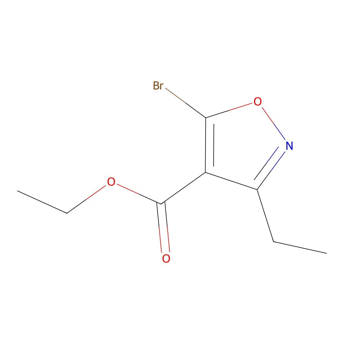 Ethyl 5-bromo-3-ethyl-isoxazole-4-carboxylate molecular structure, CAS 2114330-05-9