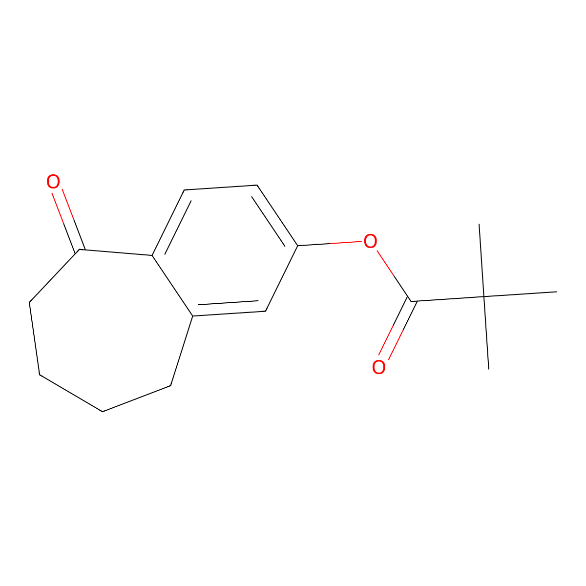5-Oxo-6,7,8,9-tetrahydro-5H-benzo[7]annulen-2-yl pivalate molecular structure, CAS 2114341-33-0