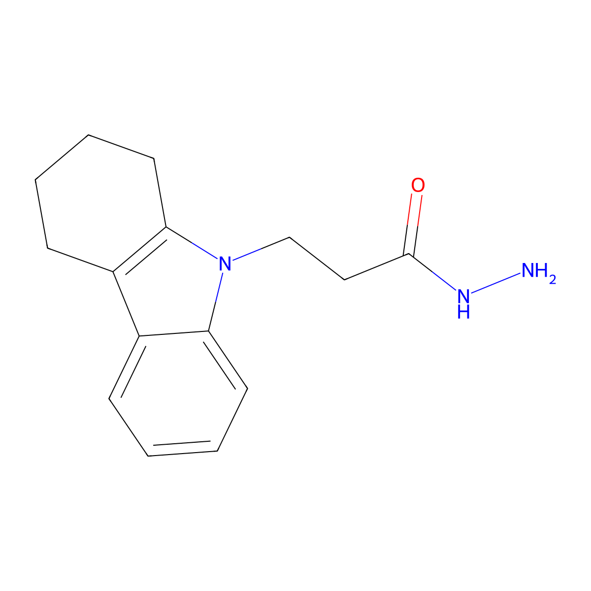 3-(1,2,3,4-Tetrahydro-9H-carbazol-9-YL)propanohydrazide molecular structure, CAS 21144-98-9