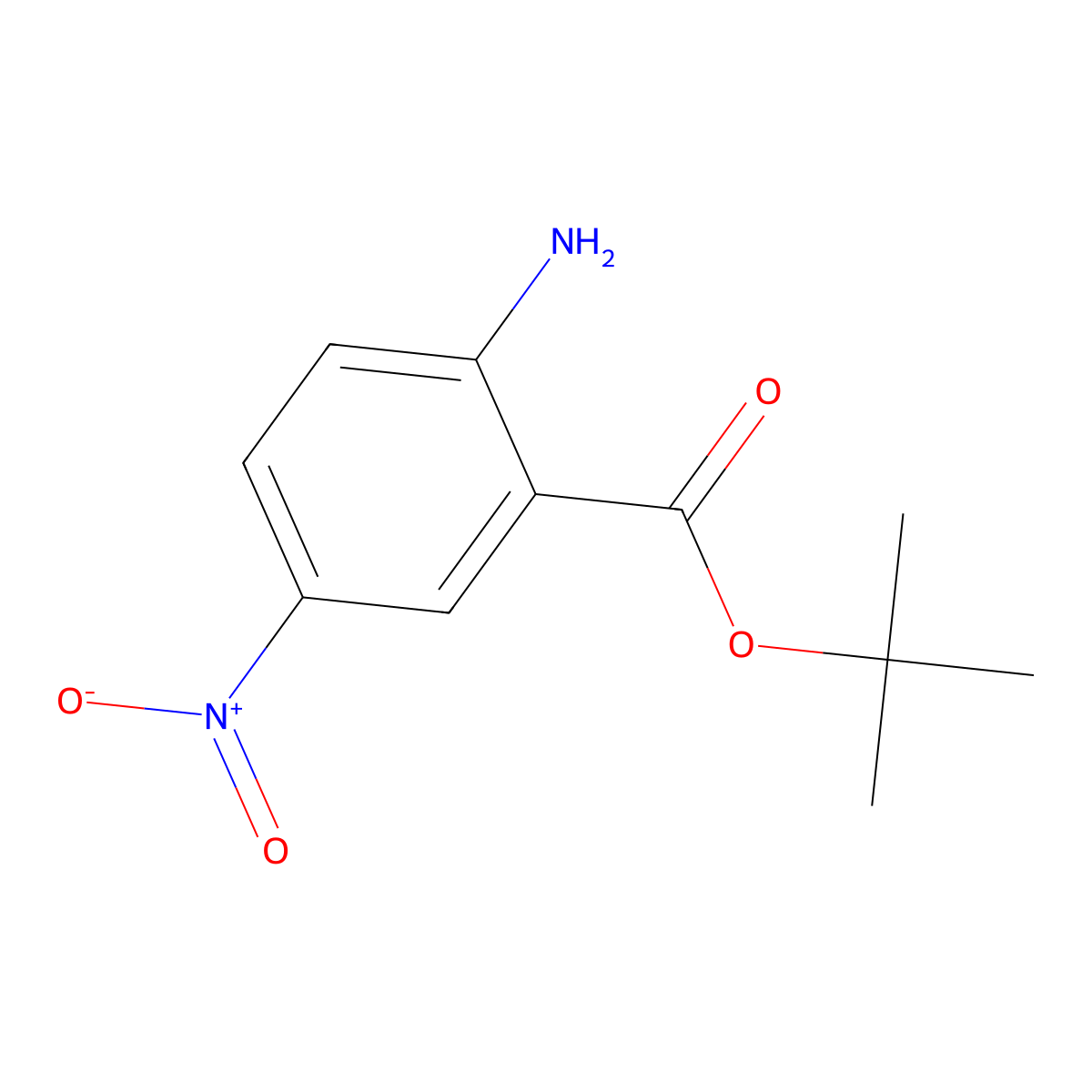 Tert-butyl 2-amino-5-nitrobenzoate molecular structure, CAS 211442-48-7