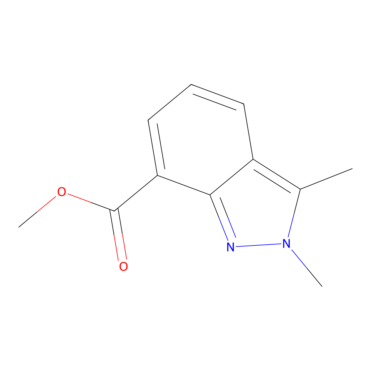 Methyl 2,3-dimethylindazole-7-carboxylate molecular structure, CAS 2114488-20-7