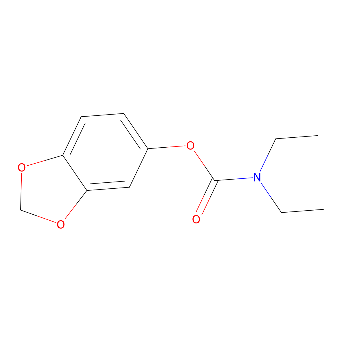 2H-1,3-benzodioxol-5-yl N,N-diethylcarbamate molecular structure, CAS 211449-23-9