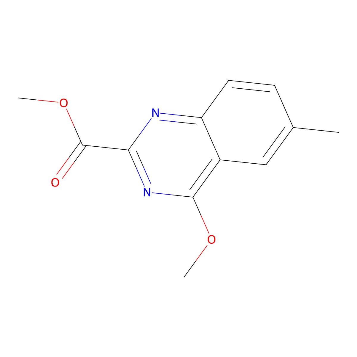 Methyl4-methoxy-6-methylquinazoline-2-carboxylate molecular structure, CAS 2114503-32-9