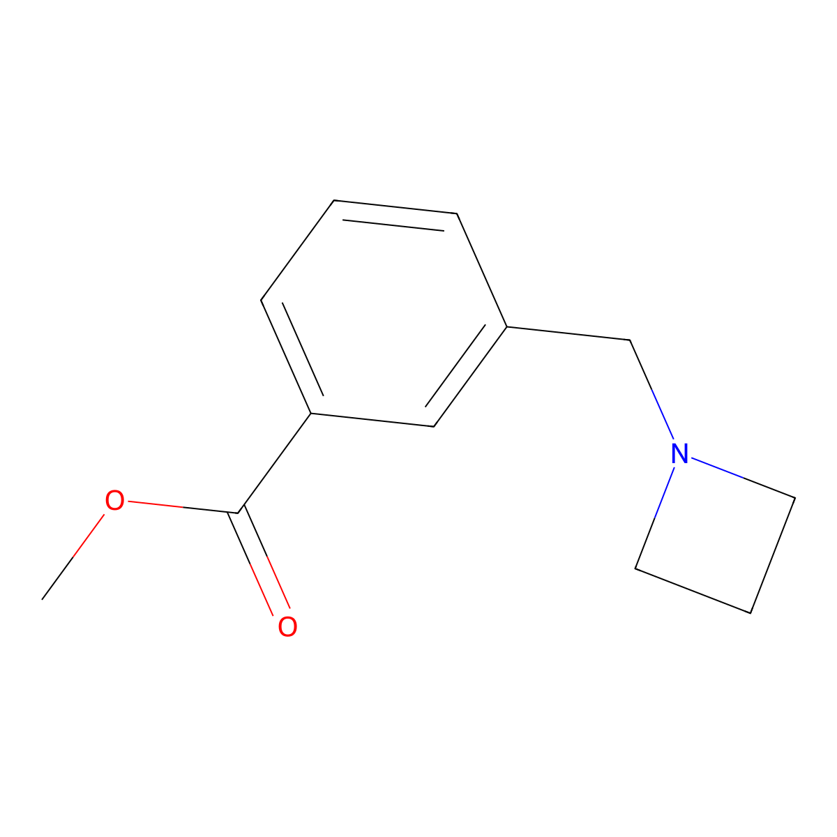 Methyl 3-(azetidin-1-ylmethyl)benzoate molecular structure, CAS 2114536-62-6