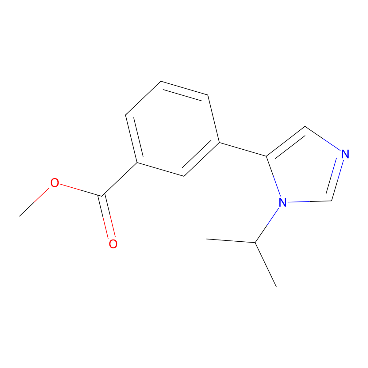 methyl 3-[1-(propan-2-yl)-1H-imidazol-5-yl]benzoate molecular structure, CAS 2114585-69-0