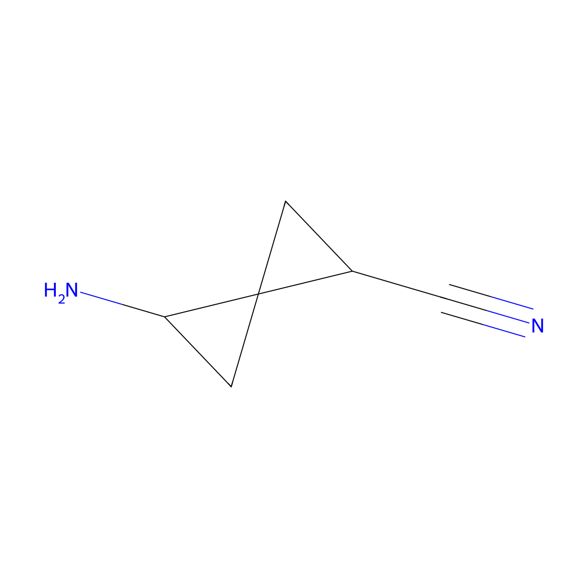 Spiro[2.2]pentane-1-carbonitrile, 4-amino- molecular structure, CAS 2114650-38-1