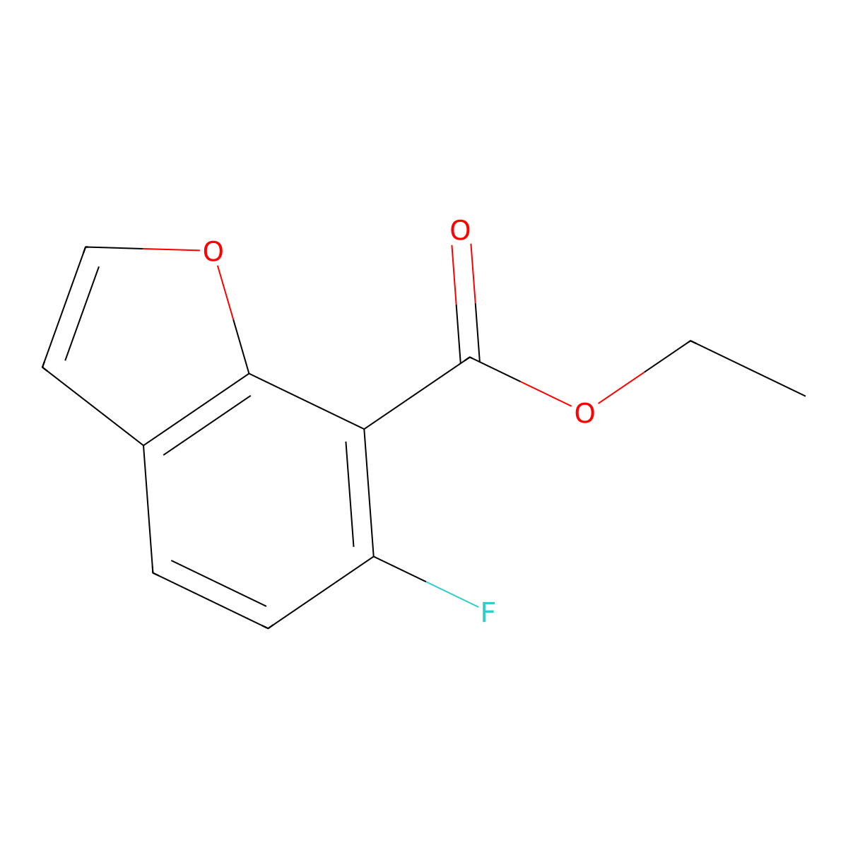 Ethyl 6-fluorobenzofuran-7-carboxylate molecular structure, CAS 2114651-20-4
