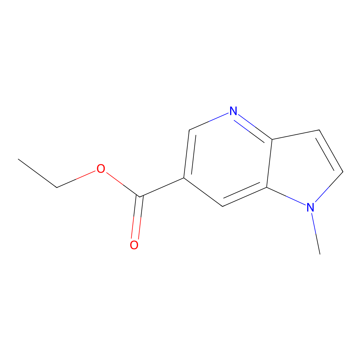 ethyl 1-methyl-1H-pyrrolo[3,2-b]pyridine-6-carboxylate molecular structure, CAS 2114651-27-1