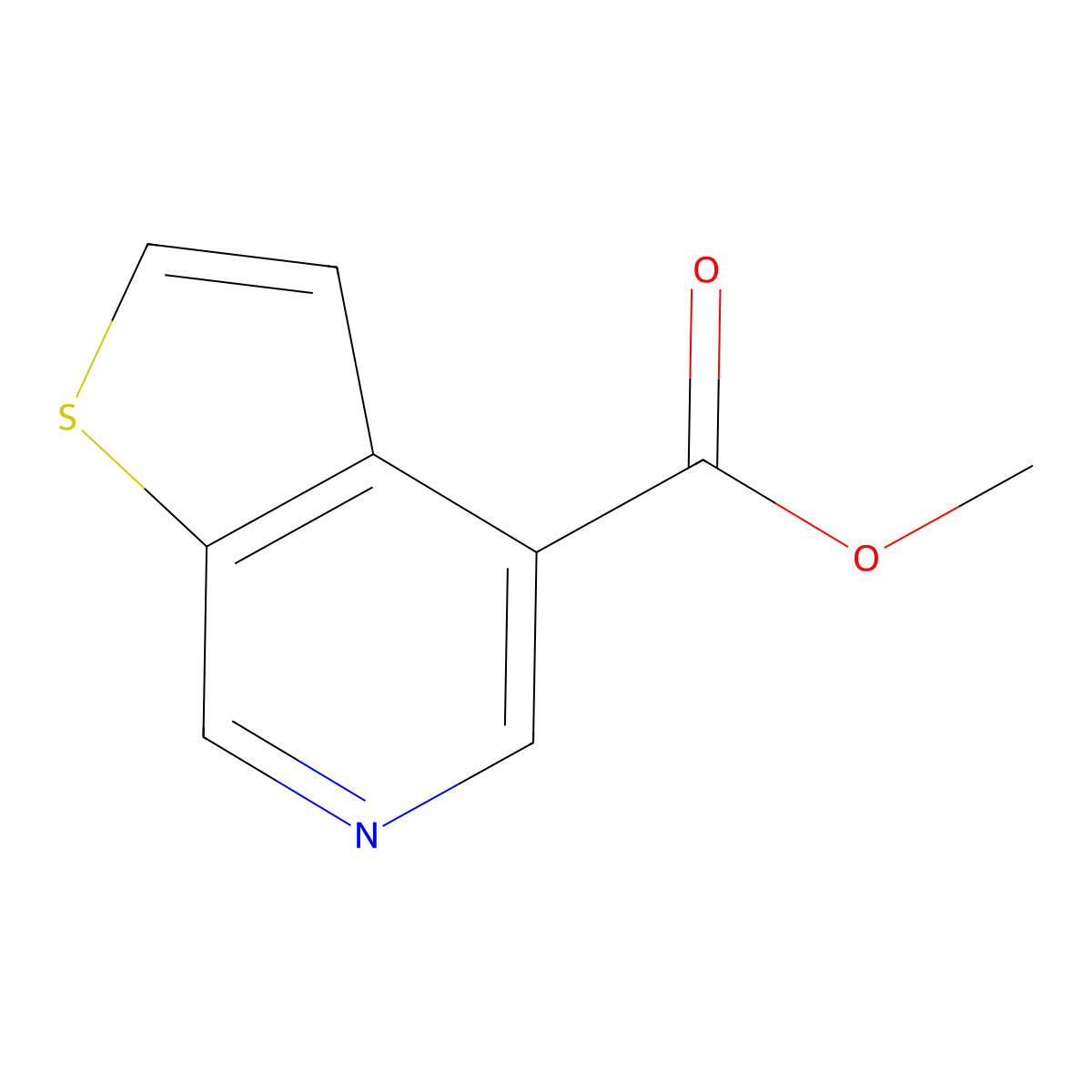 Methyl thieno[2,3-C]pyridine-4-carboxylate molecular structure, CAS 2114871-45-1