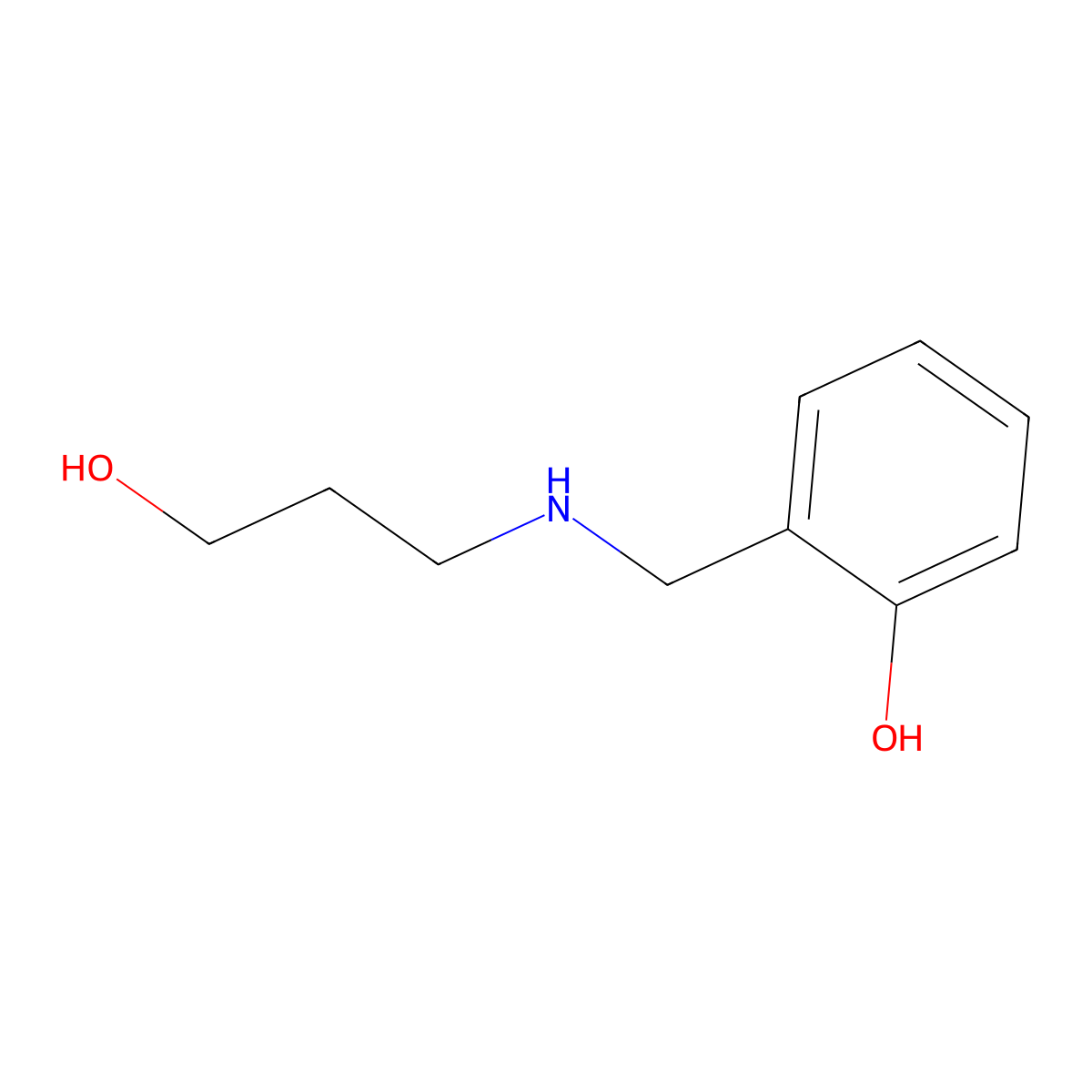 2-{[(3-Hydroxypropyl)amino]methyl}phenol molecular structure, CAS 211489-46-2