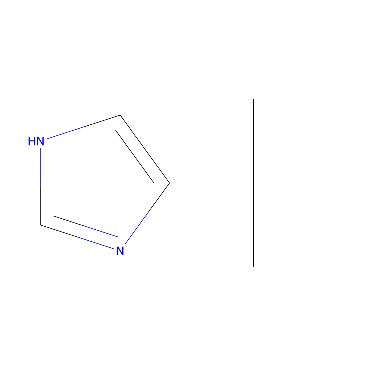 5-tert-butyl-1H-imidazole molecular structure, CAS 21149-98-4