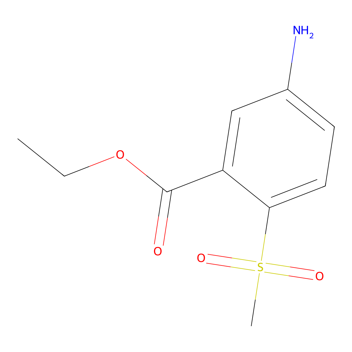 Ethyl 5-amino-2-methanesulfonylbenzoate molecular structure, CAS 2114944-09-9