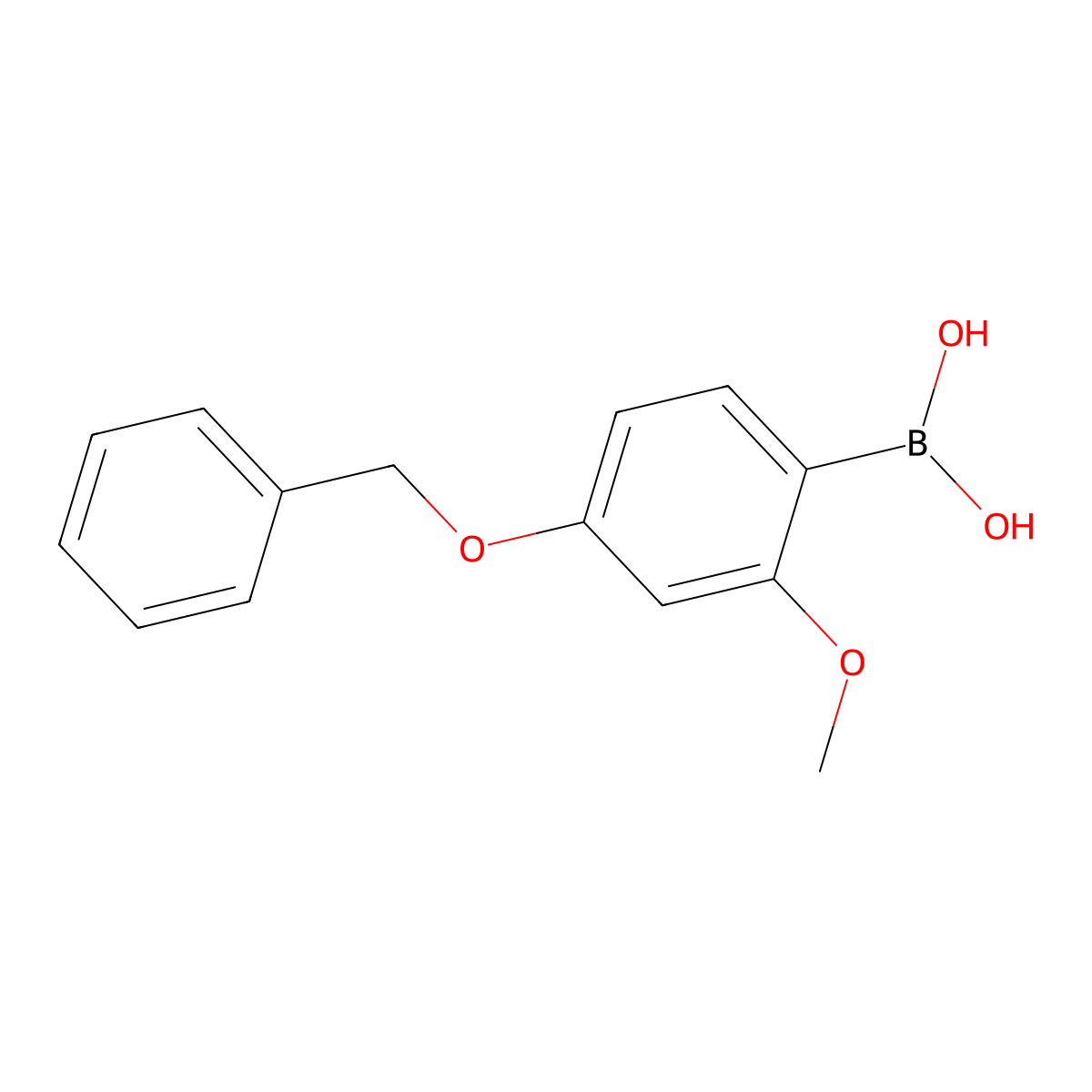 4-Benzyloxy-2-methoxyphenylboronic acid molecular structure, CAS 211495-28-2