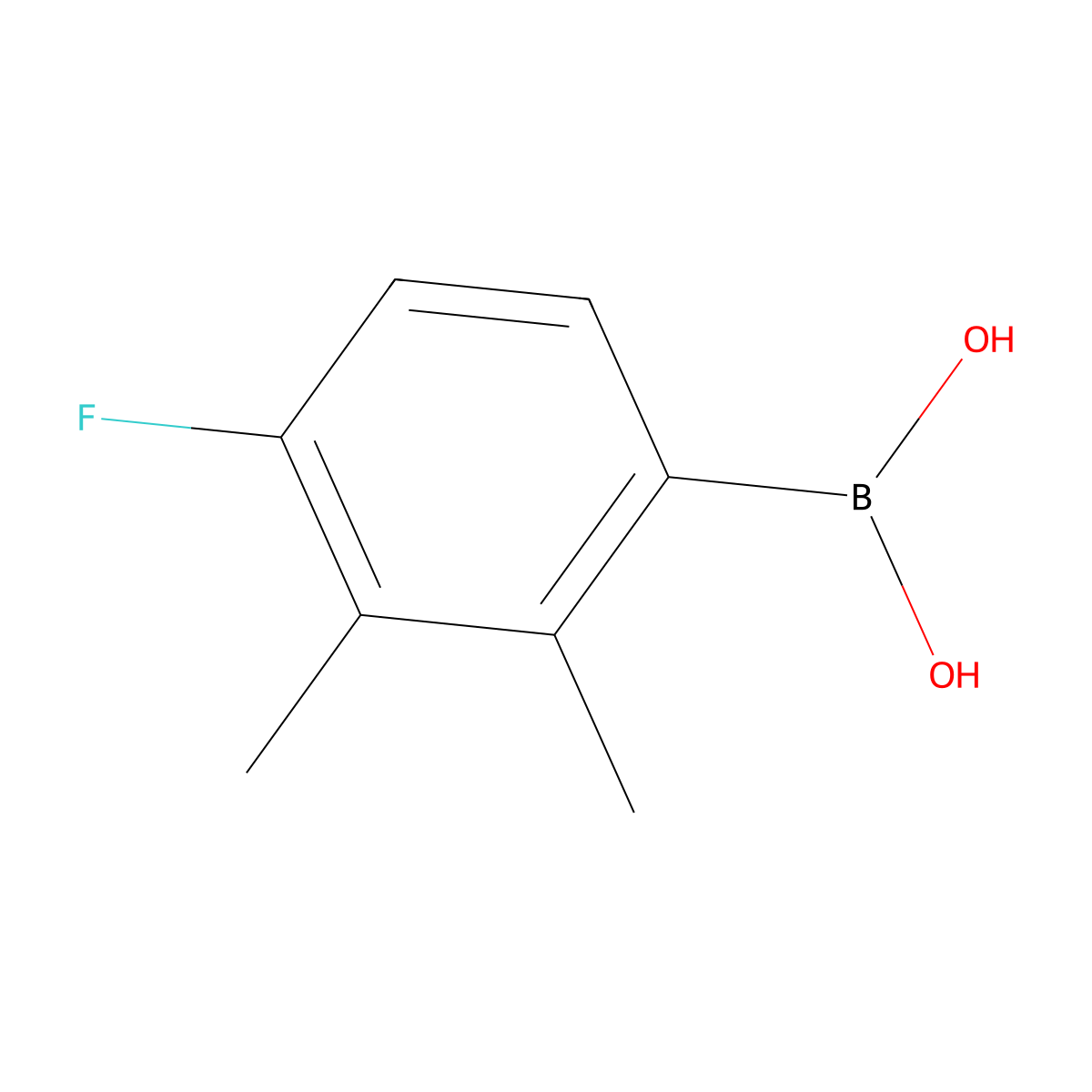 (4-Fluoro-2,3-dimethylphenyl)boronic acid molecular structure, CAS 211495-31-7