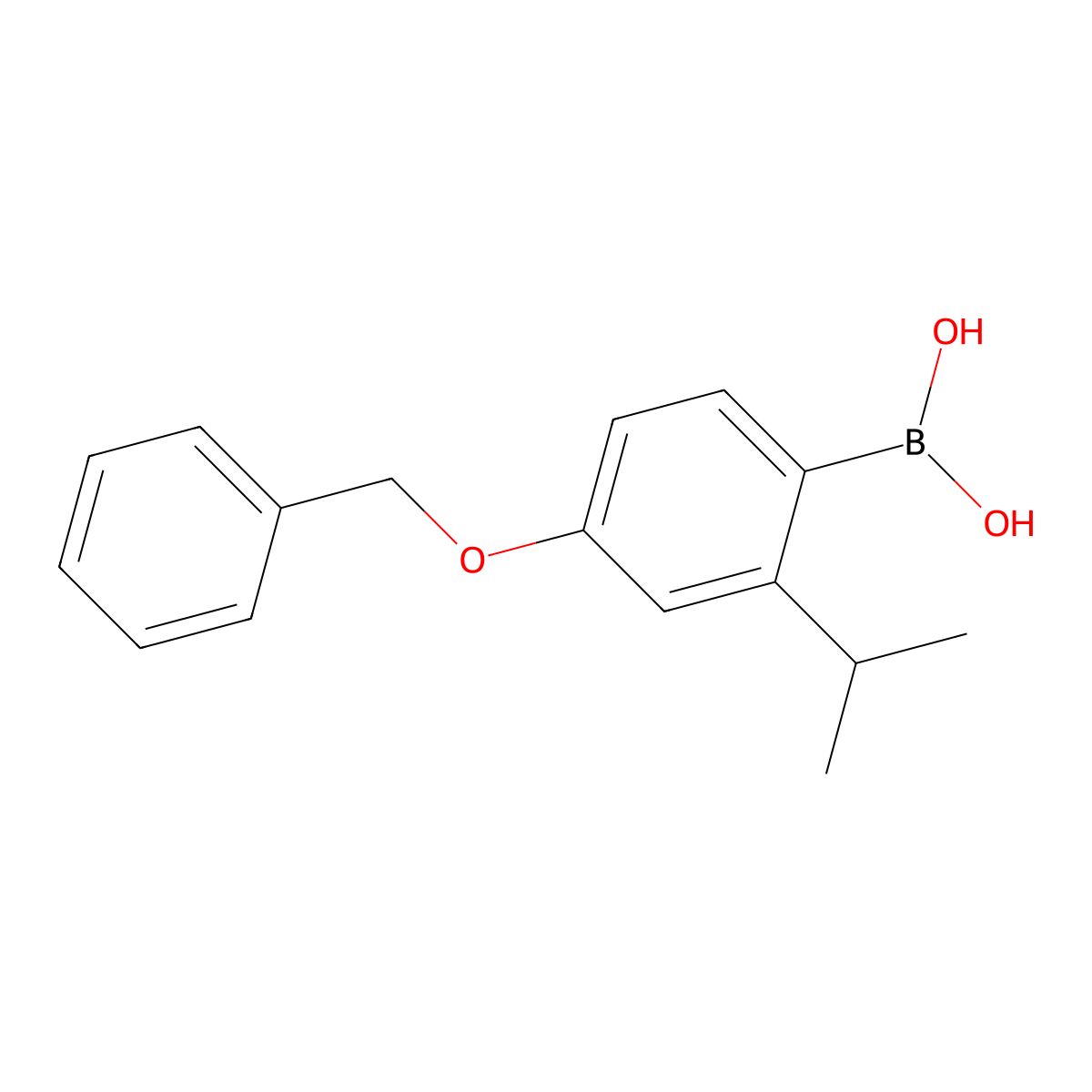 4-Benzyloxy-2-isopropylphenylboronic acid molecular structure, CAS 211495-36-2