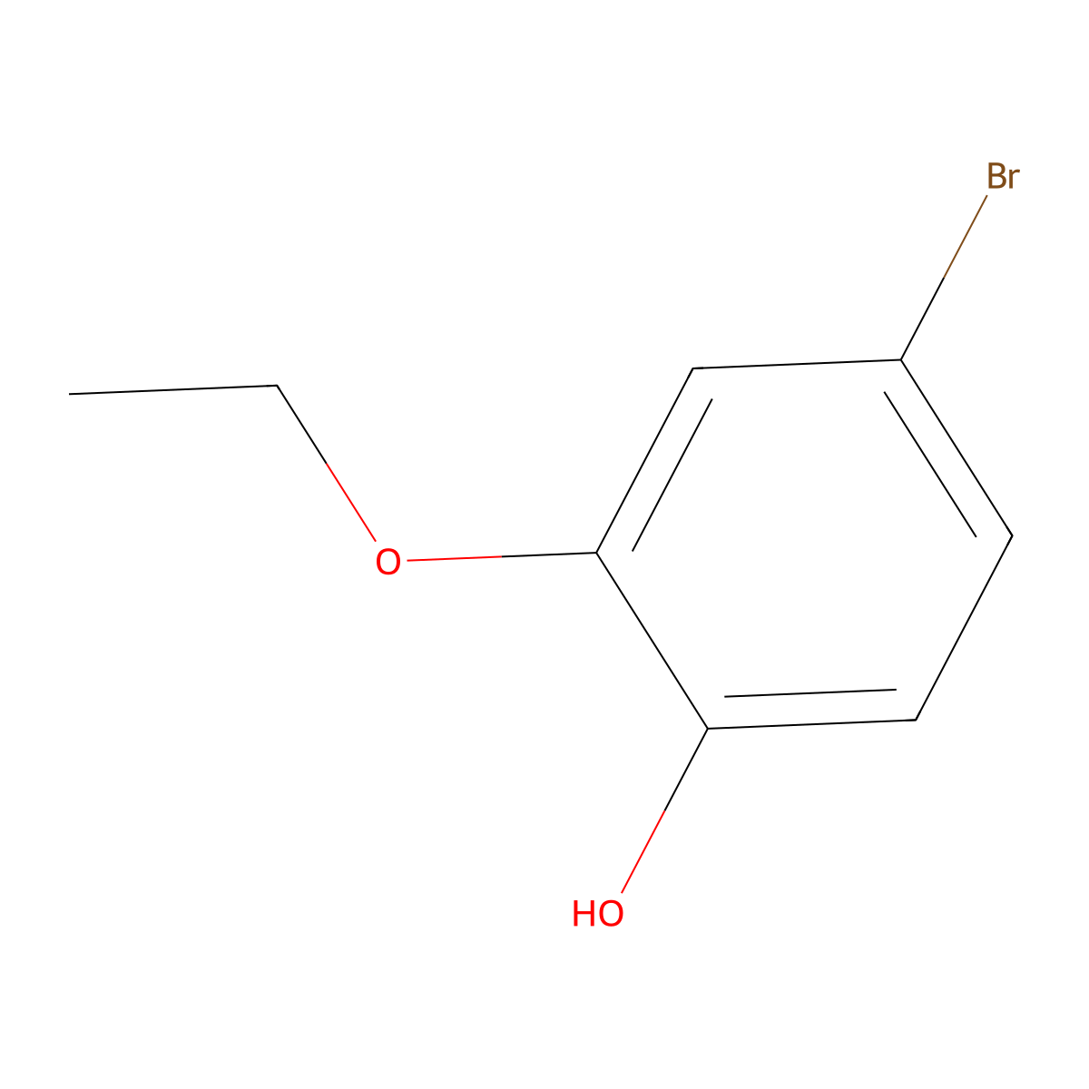 4-Bromo-2-ethoxyphenol molecular structure, CAS 211495-66-8