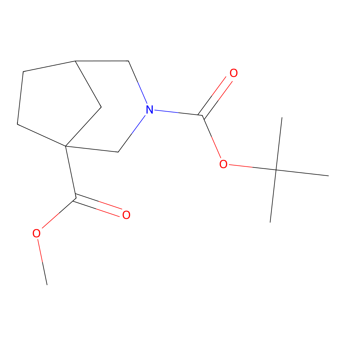 3-Tert-butyl 1-methyl 3-azabicyclo[3.2.1]octane-1,3-dicarboxylate molecular structure, CAS 2114966-31-1