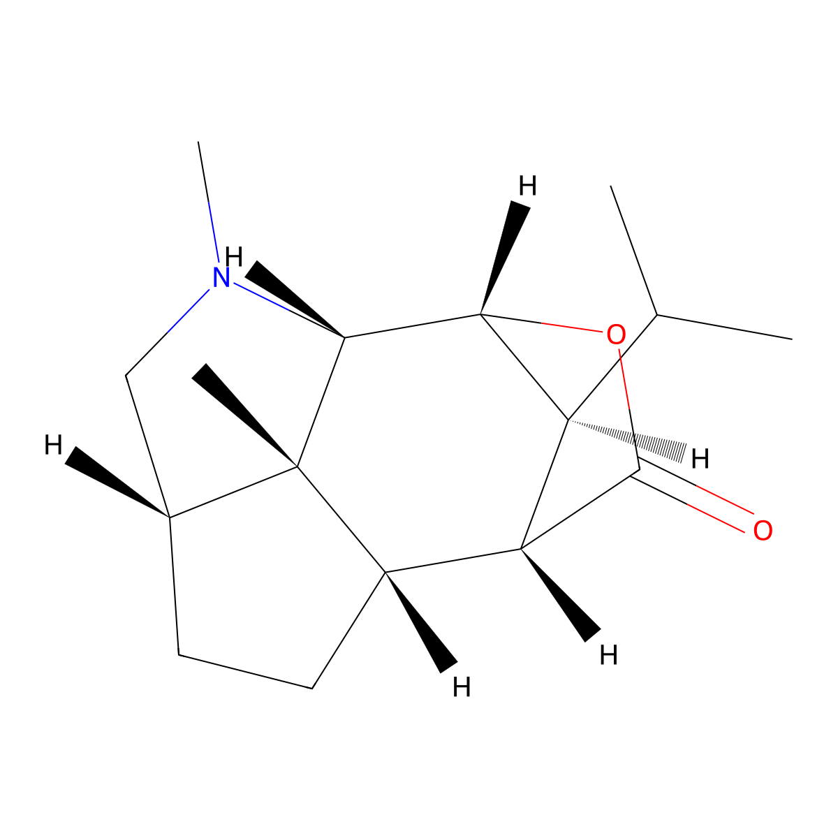 Dendrobine molecular structure, CAS 2115-91-5