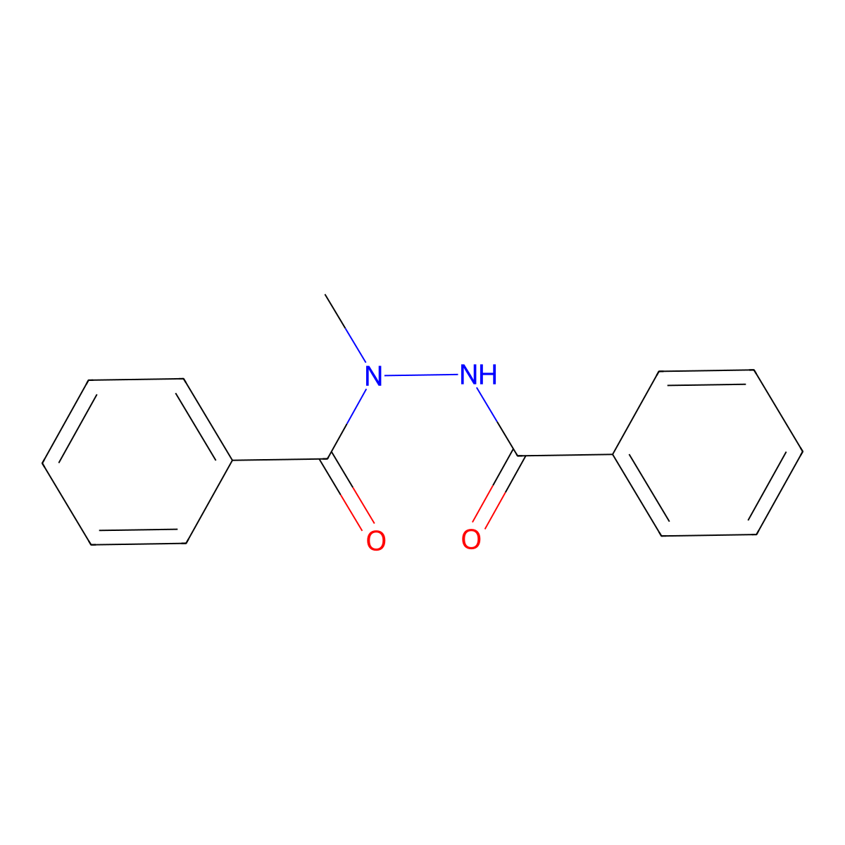 1,2-Dibenzoyl-1-methylhydrazine molecular structure, CAS 21150-15-2