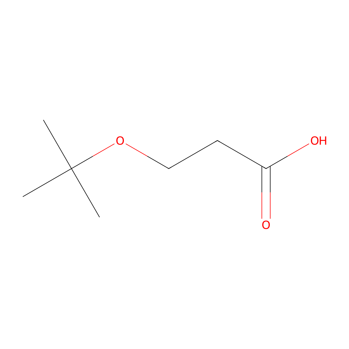 3-(tert-Butoxy)propionic acid molecular structure, CAS 21150-73-2
