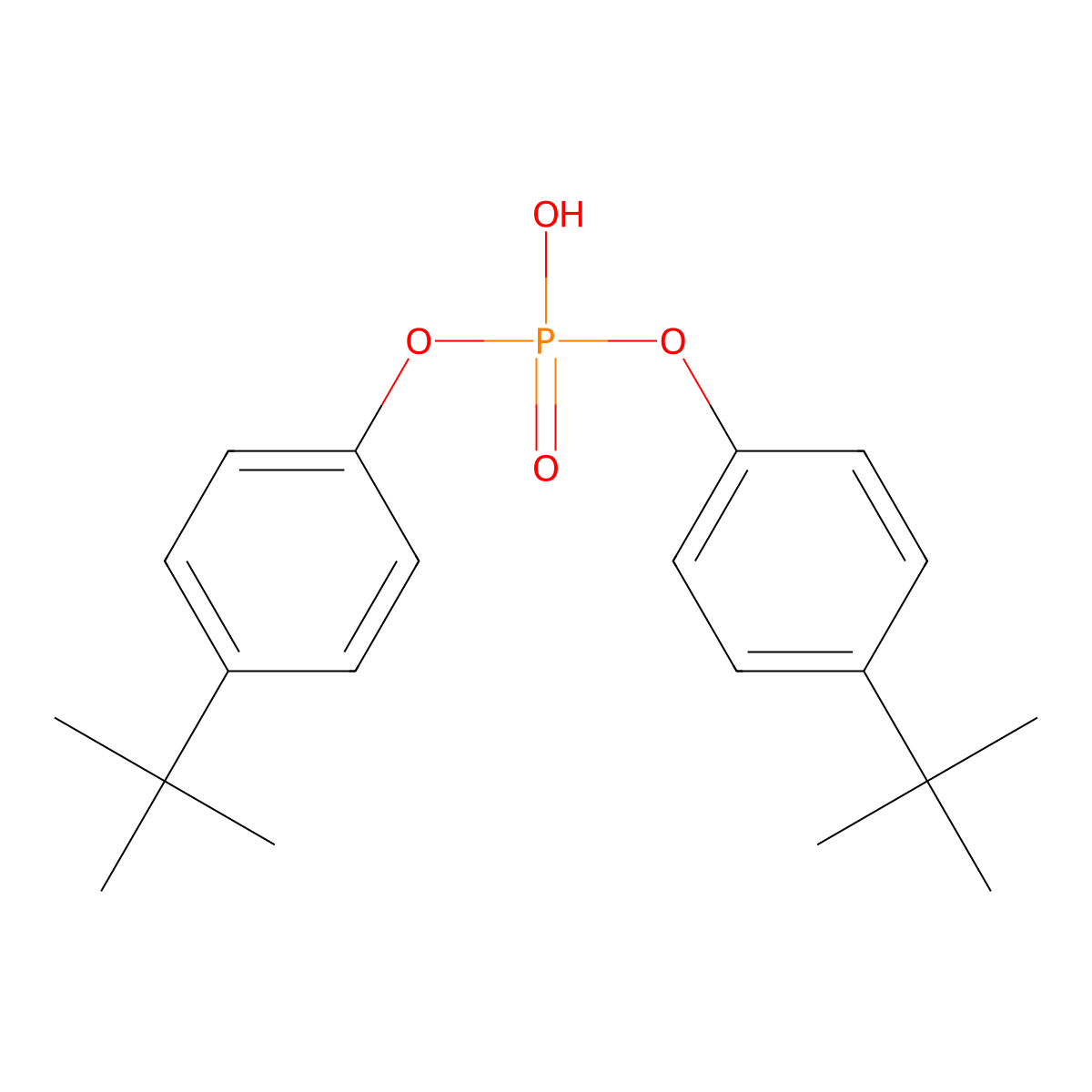 Phenol, 4-(1,1-dimethylethyl)-, 1,1'-(hydrogen phosphate) molecular structure, CAS 21150-89-0