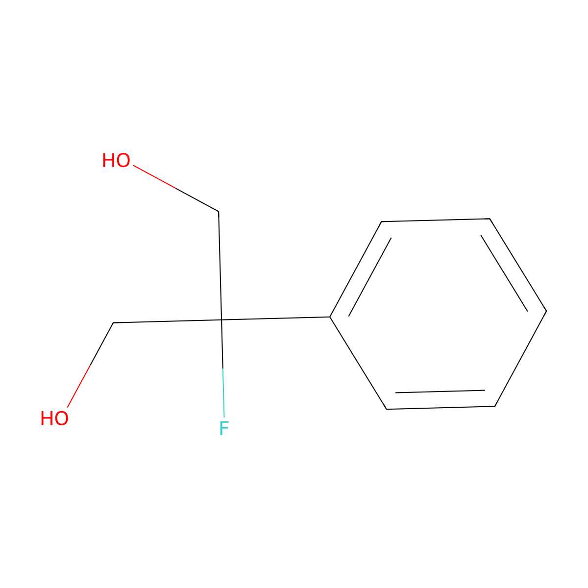 2-Fluoro-2-phenylpropane-1,3-diol molecular structure, CAS 211506-14-8