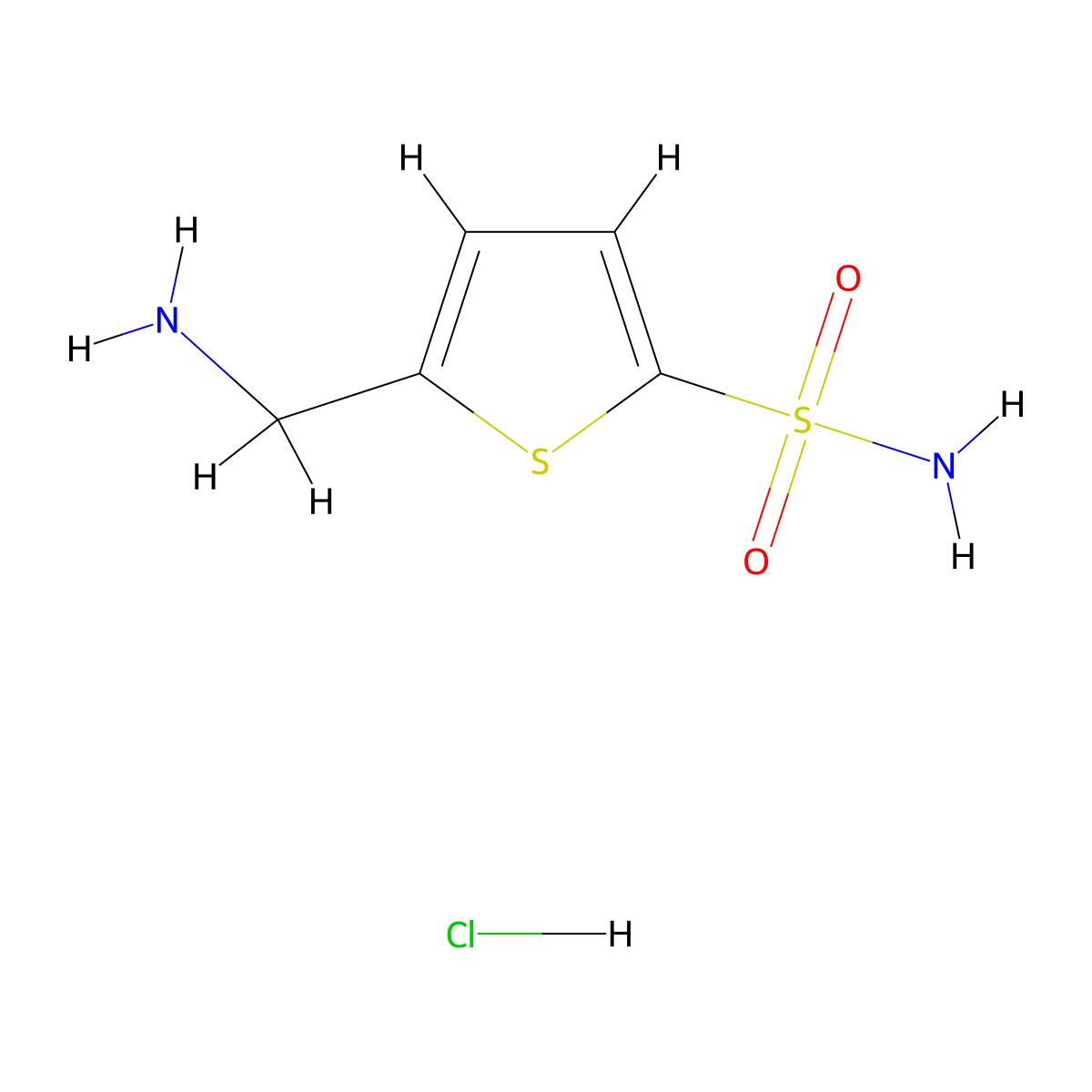 5-(Aminomethyl)thiophene-2-sulfonamide hydrochloride molecular structure, CAS 21151-36-0