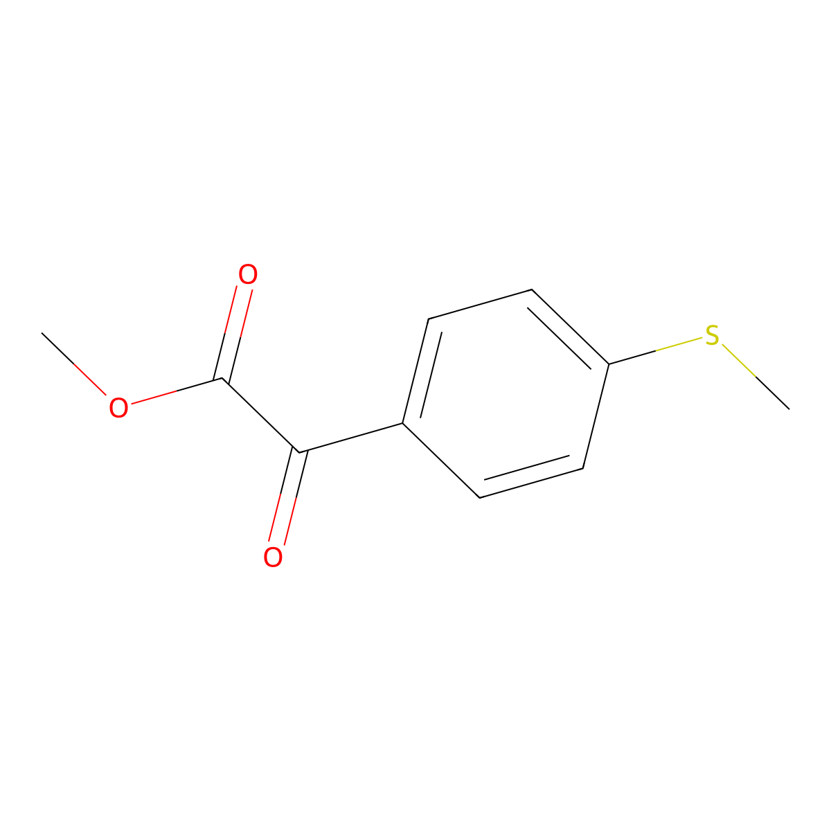 Methyl 4-thiomethylbenzoylformate molecular structure, CAS 211510-26-8