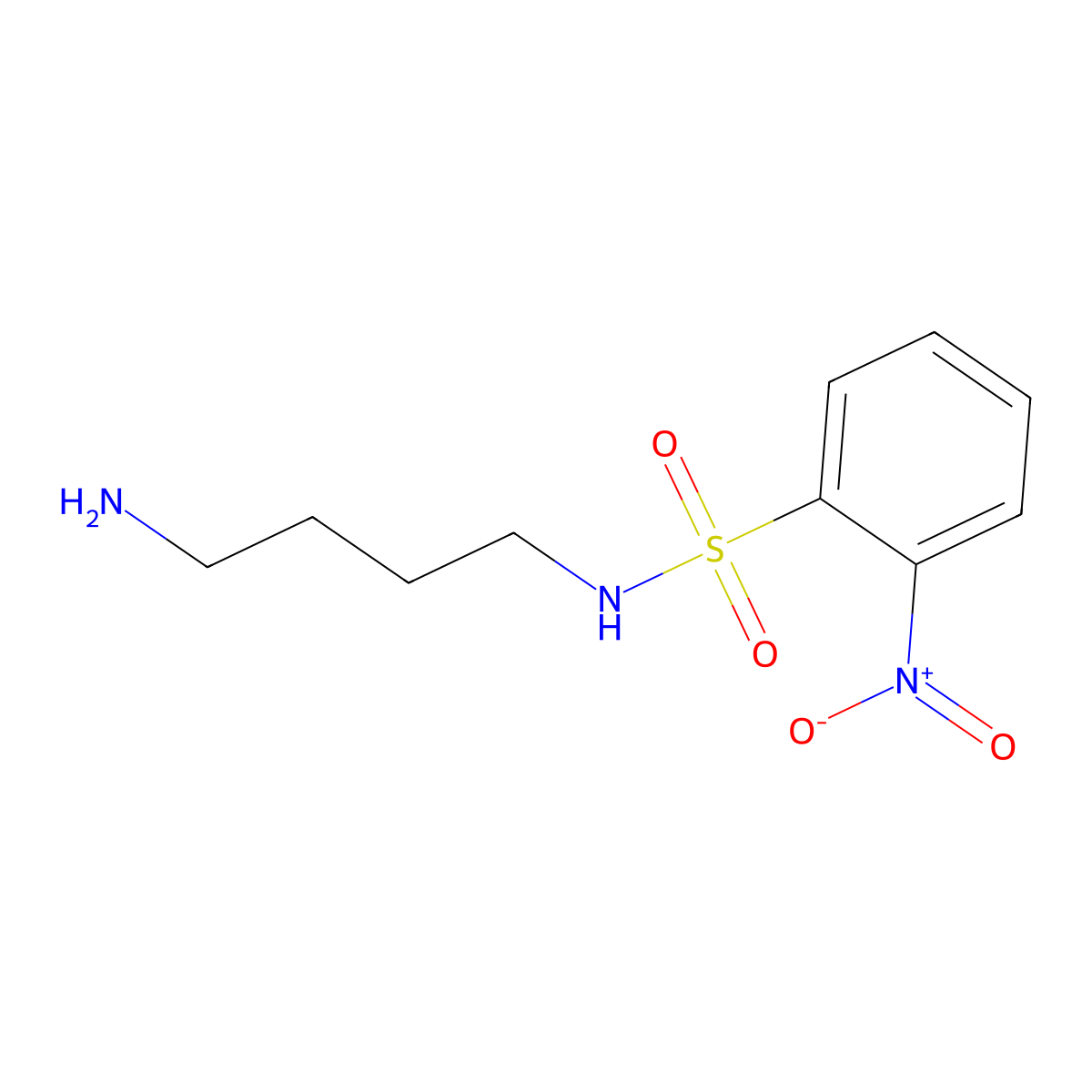 N-(4-Aminobutyl)-2-nitrobenzenesulfonamide molecular structure, CAS 211512-13-9