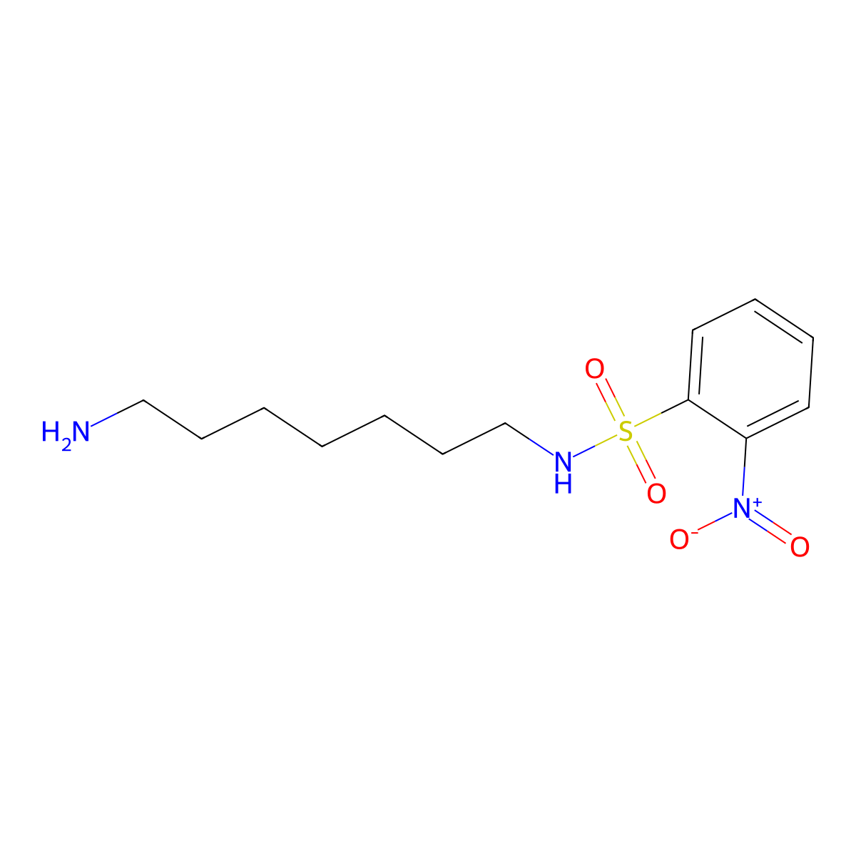 N-(7-aminoheptyl)-2-nitrobenzenesulfonamide molecular structure, CAS 211512-14-0