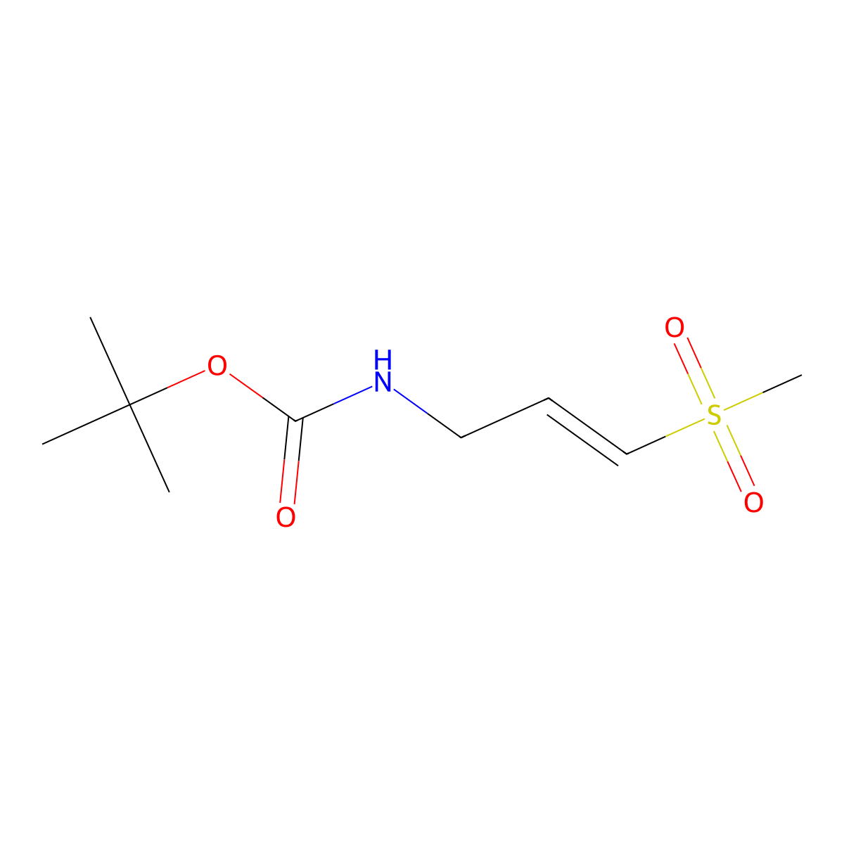 tert-Butyl (E)-(3-(methylsulfonyl)allyl)carbamate molecular structure, CAS 211518-70-6