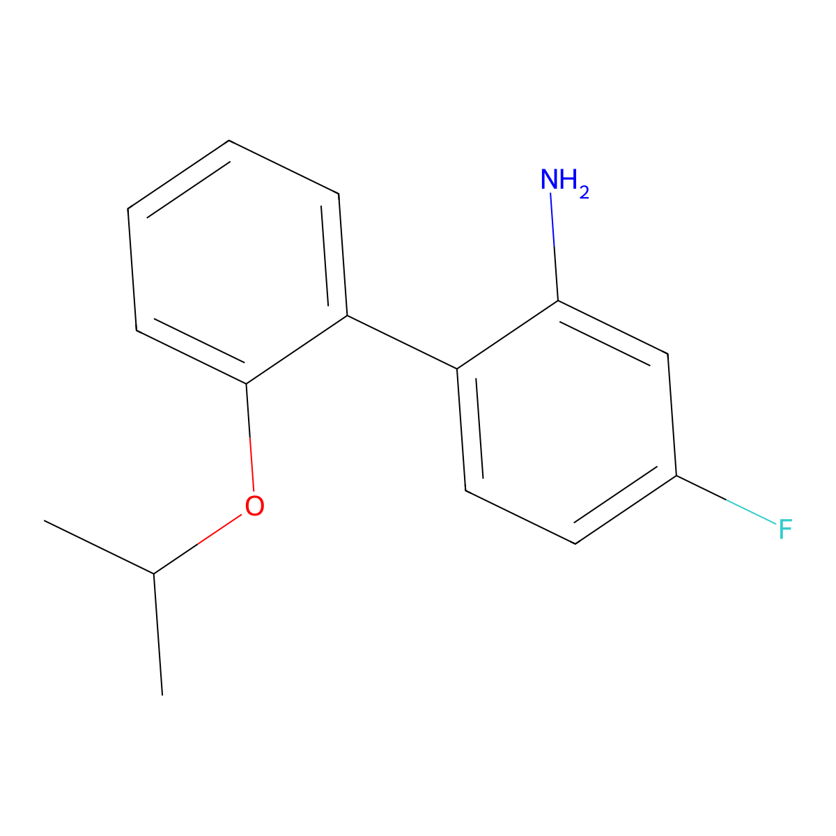 4-Fluoro-2'-isopropoxy-[1,1'-biphenyl]-2-amine molecular structure, CAS 2115195-38-3