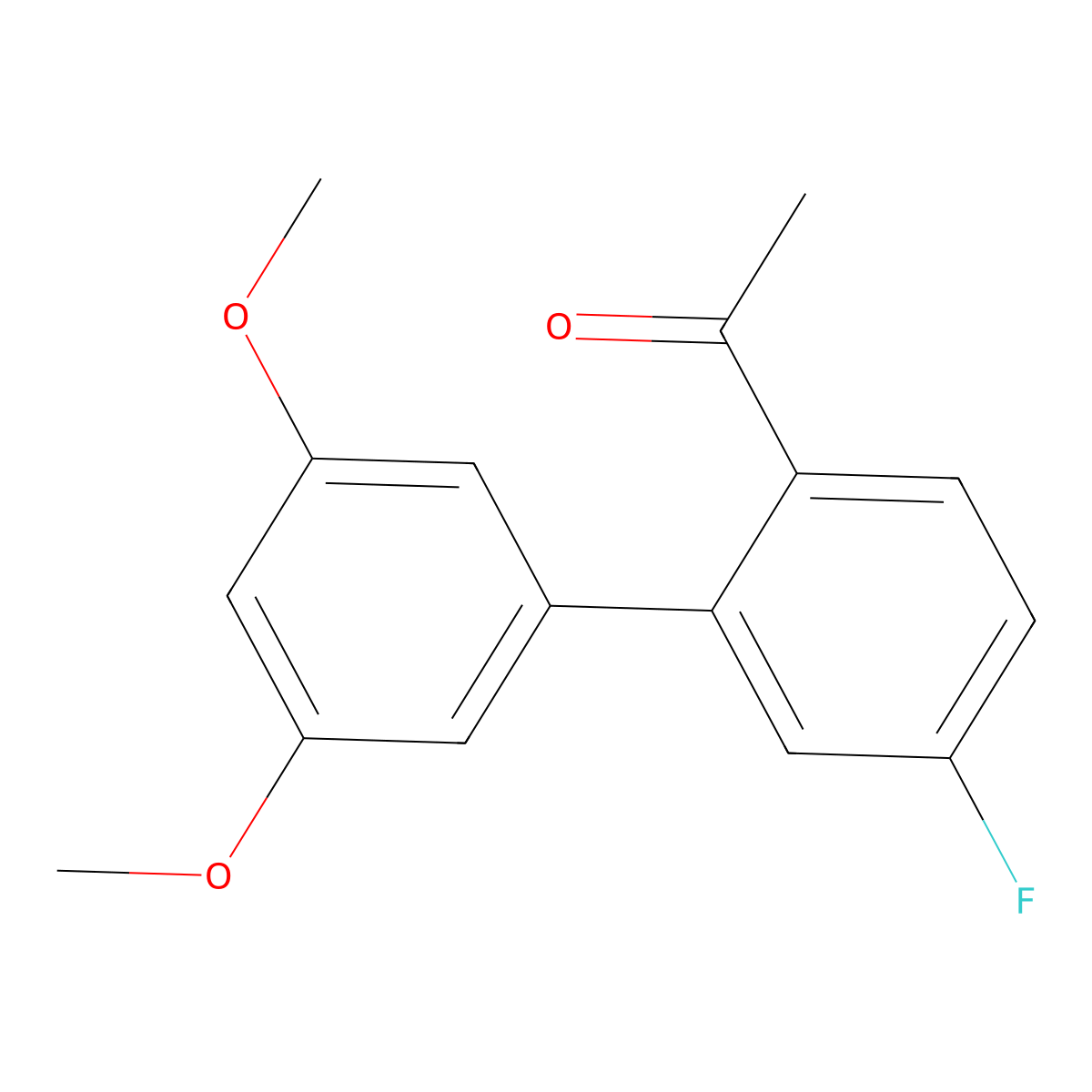 1-(5-Fluoro-3',5'-dimethoxy-[1,1'-biphenyl]-2-yl)ethanone molecular structure, CAS 2115246-38-1
