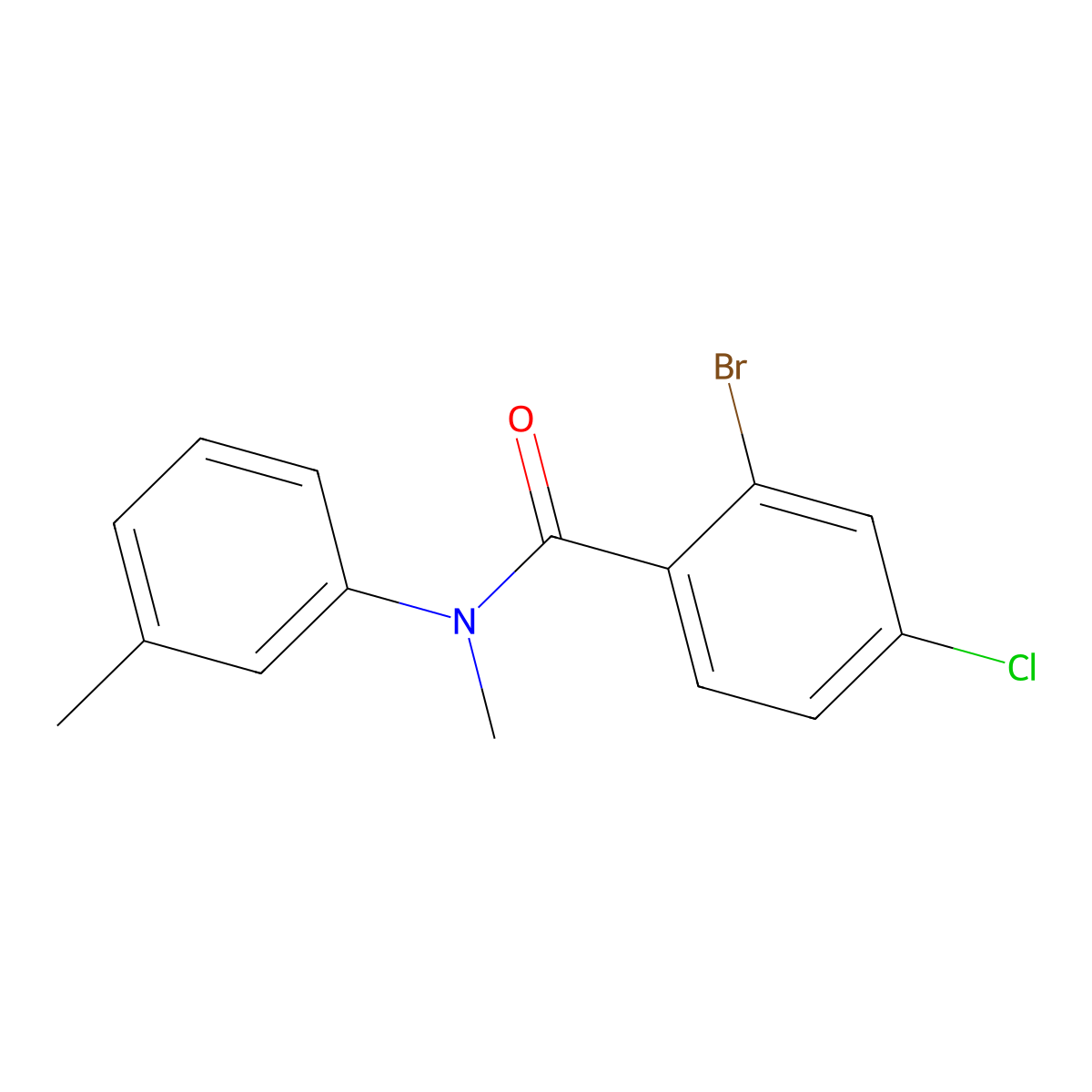 2-Bromo-4-chloro-N-methyl-N-(3-methylphenyl)benzamide molecular structure, CAS 2115252-15-6