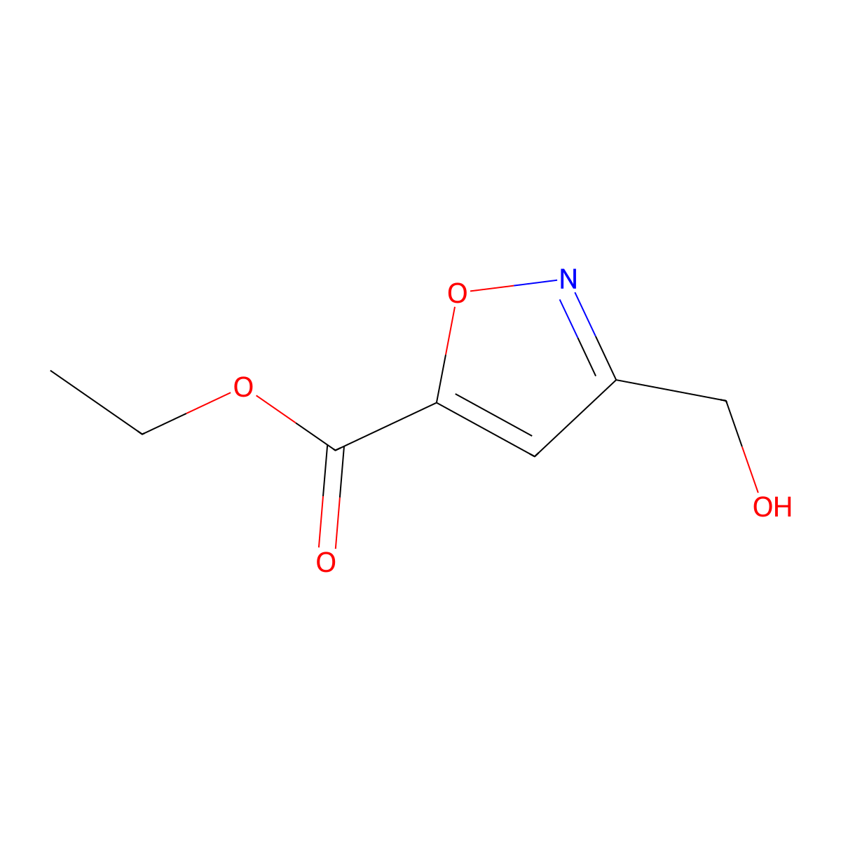 Ethyl 3-(hydroxymethyl)-1,2-oxazole-5-carboxylate molecular structure, CAS 2115395-11-2