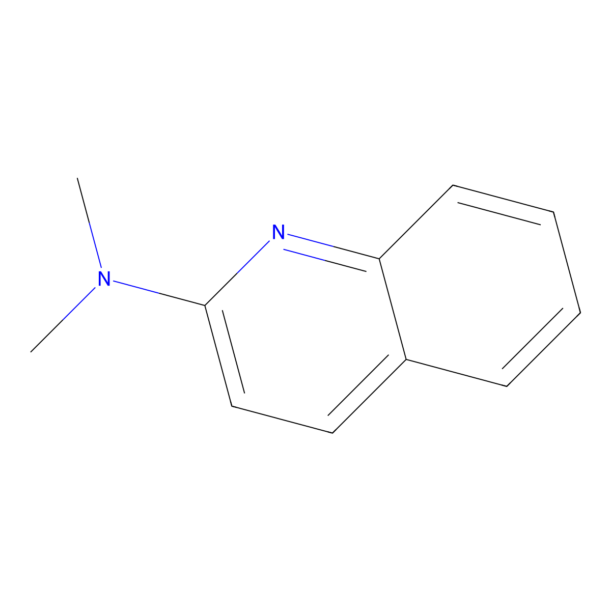 N,N-dimethylquinolin-2-amine molecular structure, CAS 21154-18-7