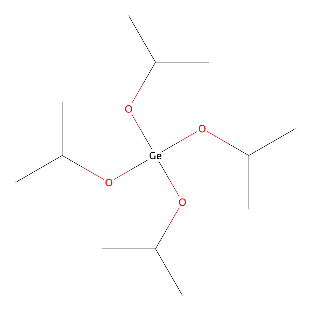 Germanium(IV) isopropoxide molecular structure, CAS 21154-48-3