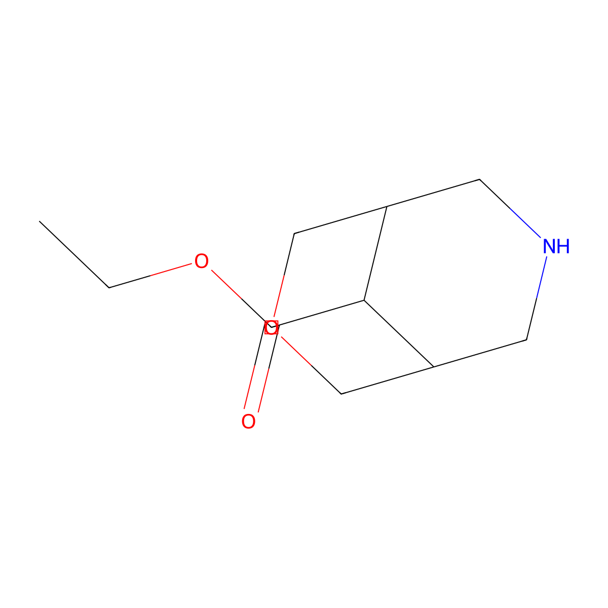 Ethyl 3-oxa-7-azabicyclo[3.3.1]nonane-9-carboxylate molecular structure, CAS 2115468-18-1