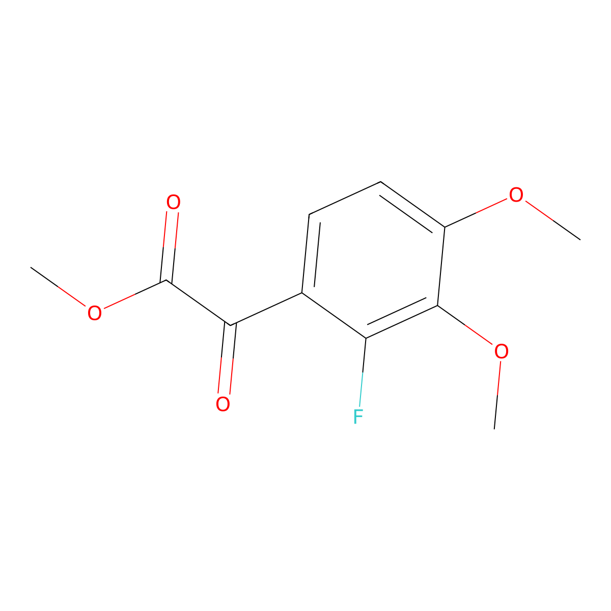 Methyl 2-fluoro-3,4-dimethoxy-alpha-oxobenZeneacetate molecular structure, CAS 2115482-76-1
