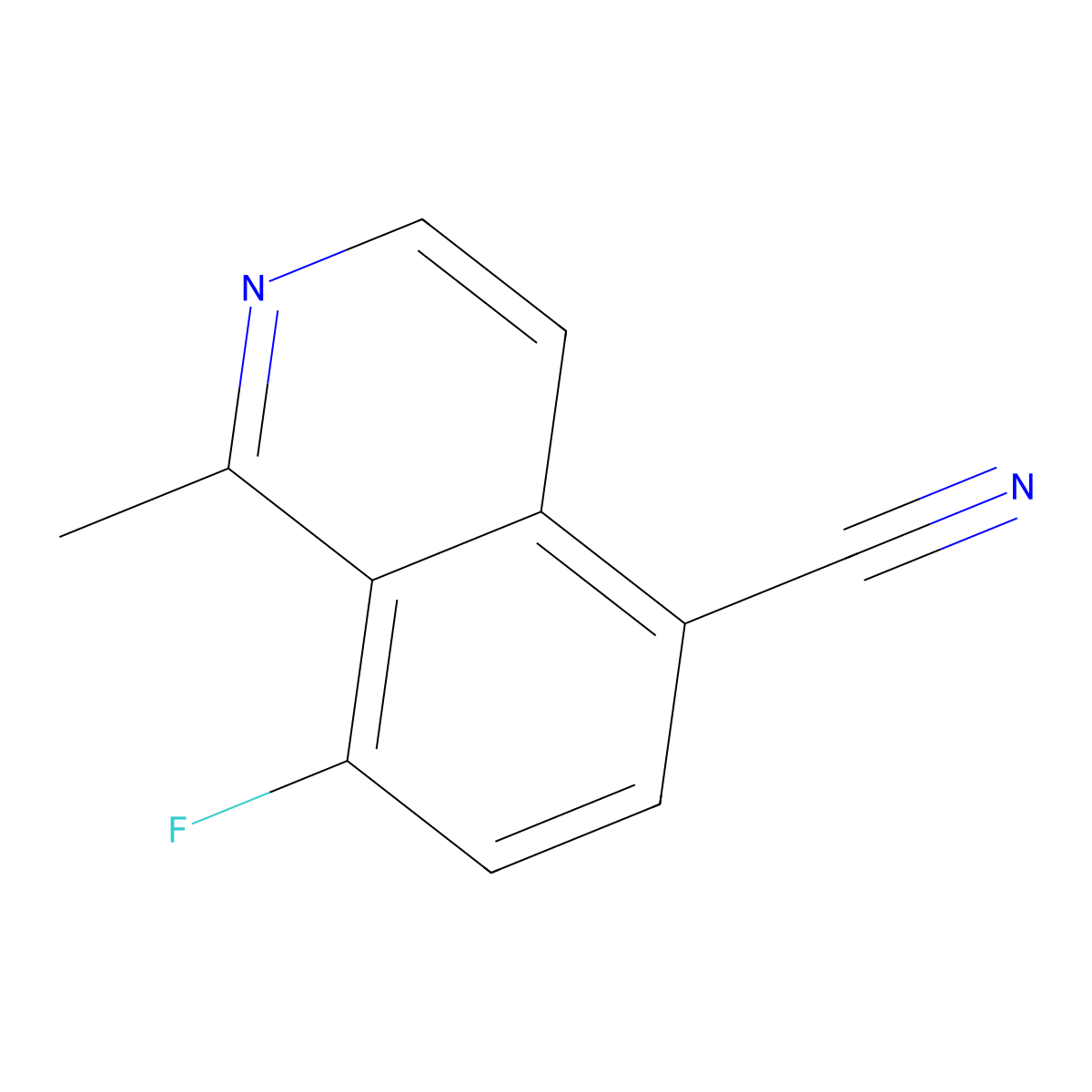 8-Fluoro-1-methylisoquinoline-5-carbonitrile molecular structure, CAS 2115506-06-2