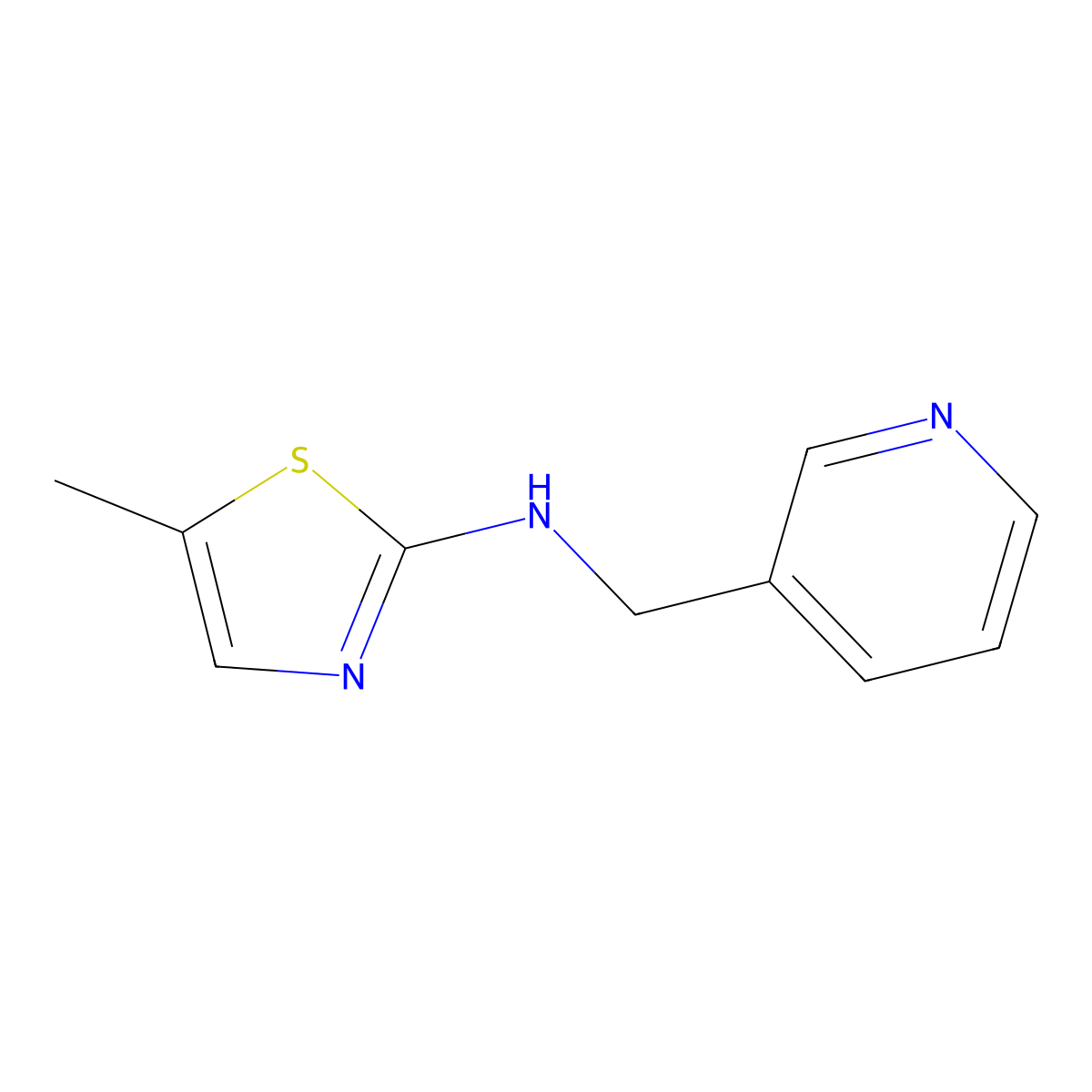 5-Methyl-N-(pyridin-3-ylmethyl)thiazol-2-amine molecular structure, CAS 211555-66-7