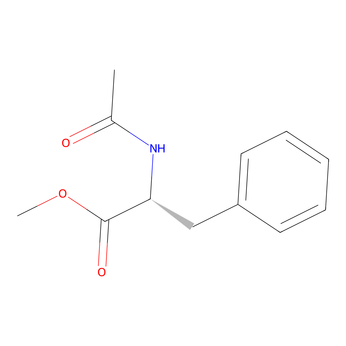 Methyl n-acetyl-d-phenylalaninate molecular structure, CAS 21156-62-7
